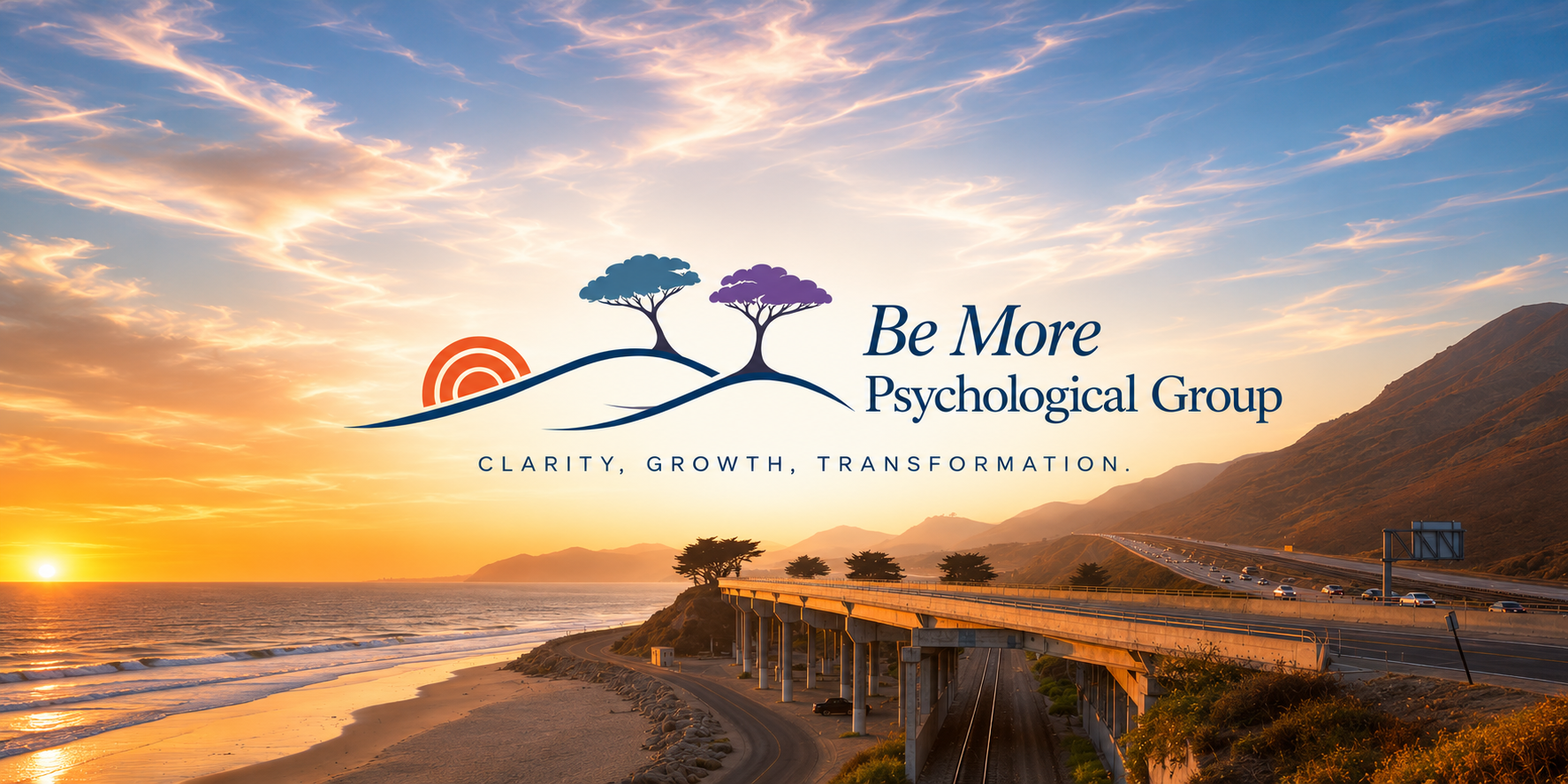 Be More Psychological Group — California coast at sunset